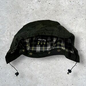 BARBOUR A128 WAXED COTTON  HOOD SAGE-SNAP ON LARGE